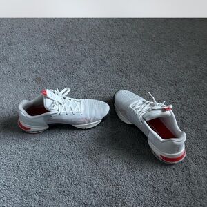 Nike White and Red Athletic Shoes